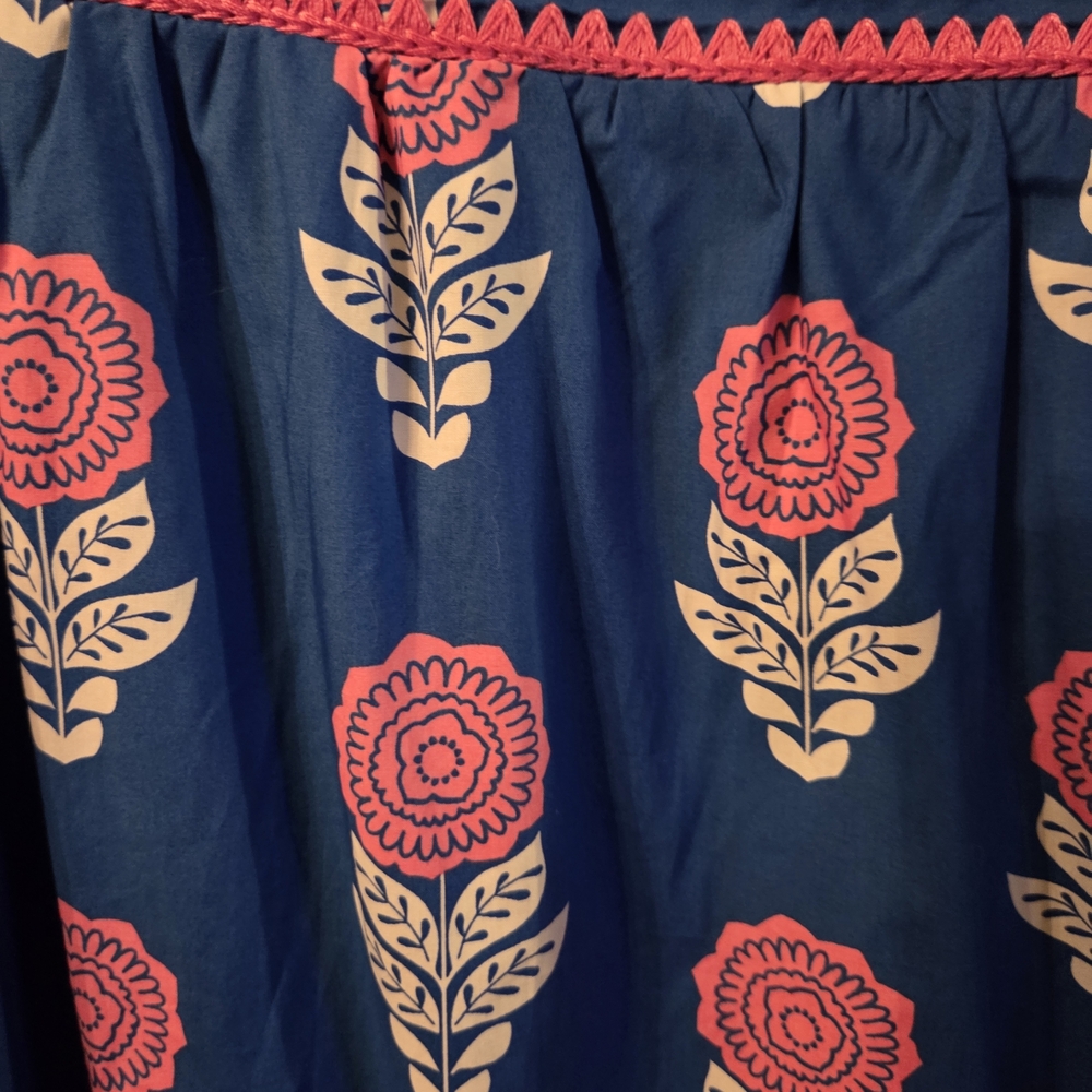 Boden Blue and Pink Floral Dress Size 16/18 - Picture 7 of 7